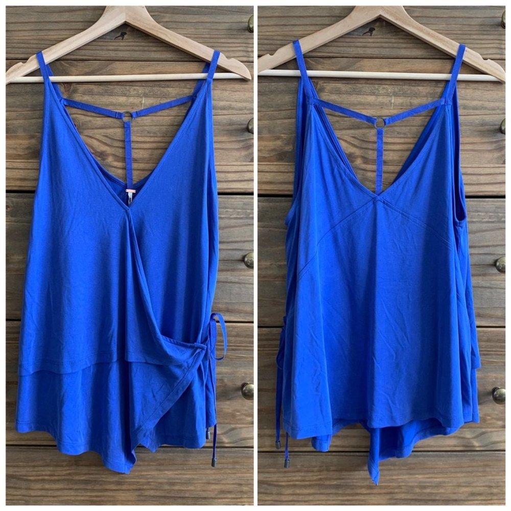 Free People Purple Strappy Wrap Tank M